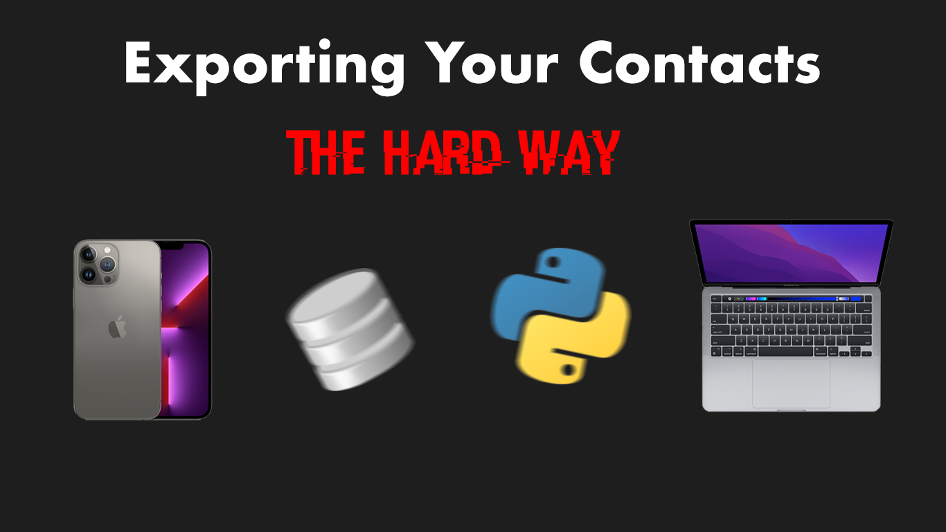 Exporting your contacts the hard way