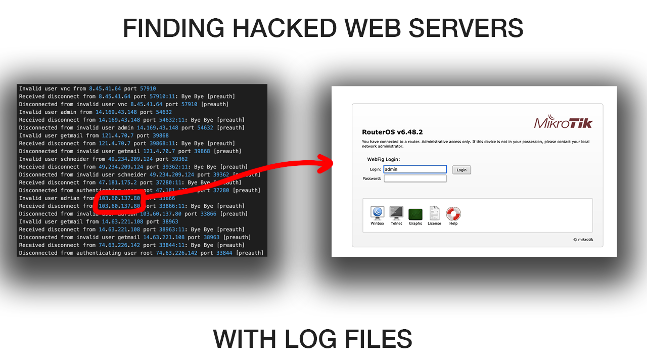 Finding hacked web servers with log files